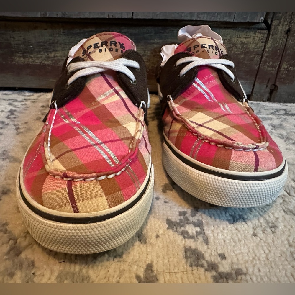 Women’s Sperry Top-Sider Size 10 Pink & Brown Boat Shoes - Picture 4 of 10